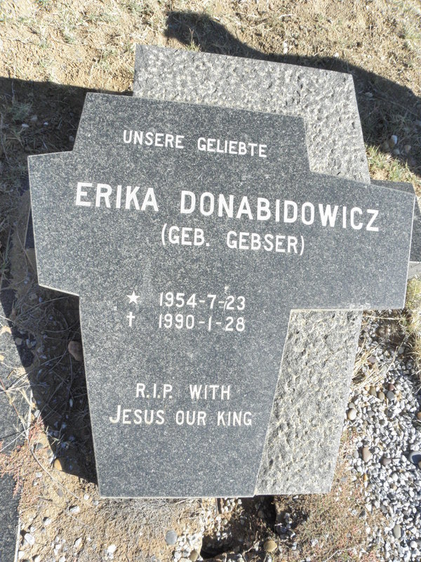 DONABIDOWICZ Erika geb GEBSER 1954-1990