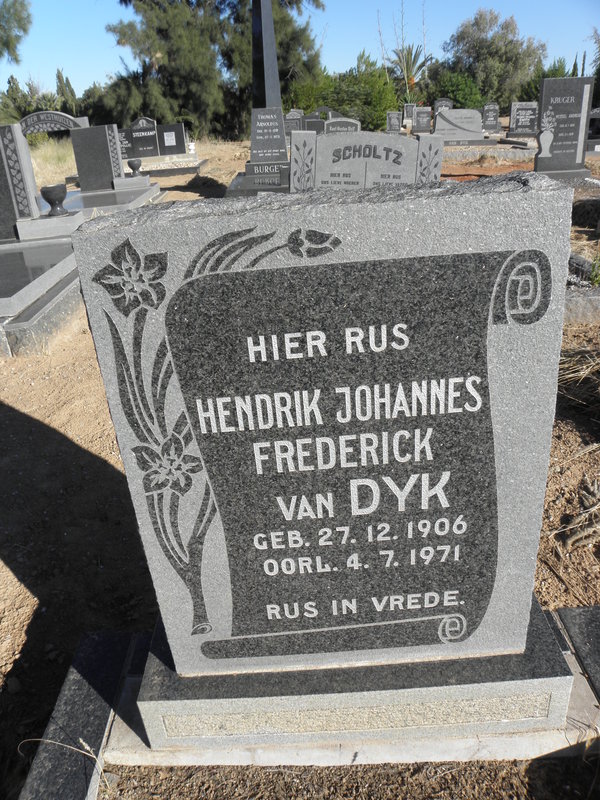 DYK Hendrik Johannes Frederick, van 1906-1971