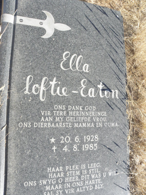 EATON Ella, Loftie 1928-1985