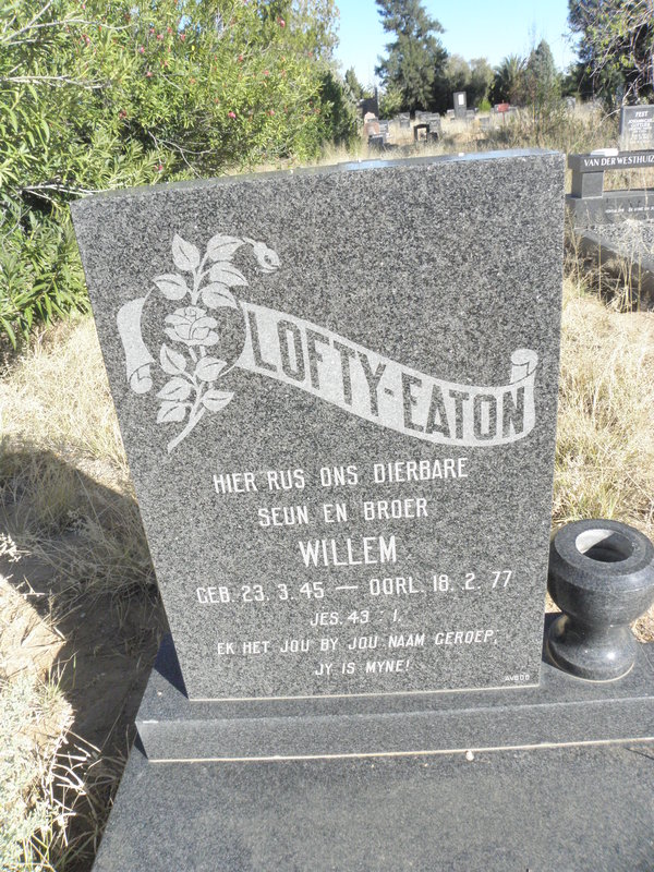 EATON Willem, Lofty 1945-1977