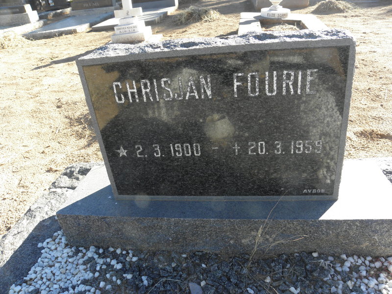 FOURIE Chrisjan 1900-1959