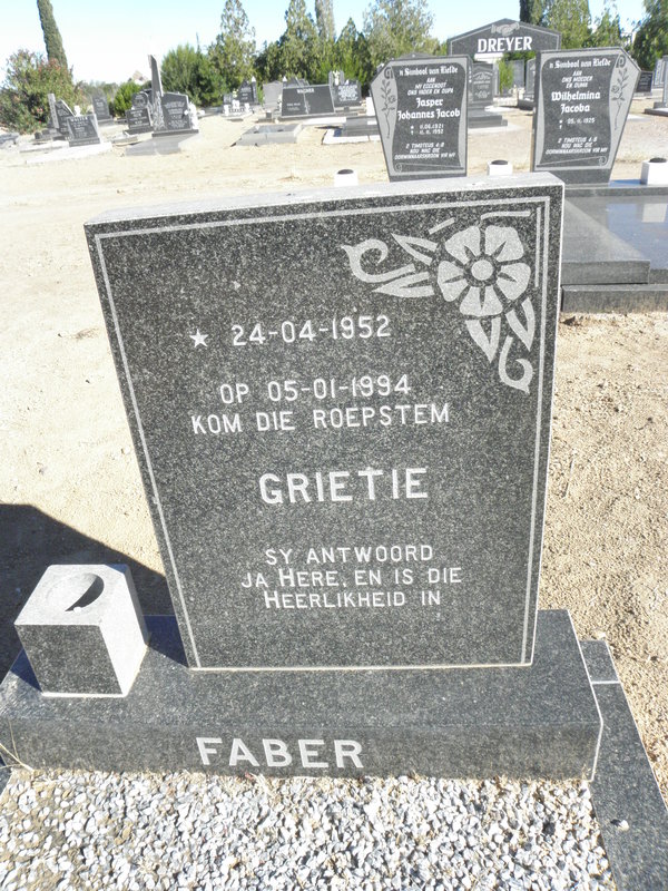 FABER Grietie 1952-1994