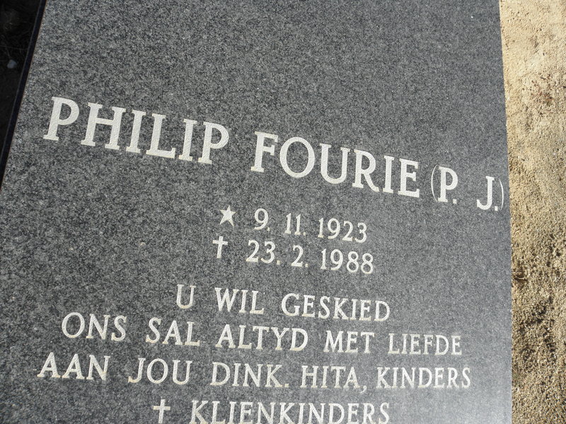 FOURIE P.J. 1923-1988