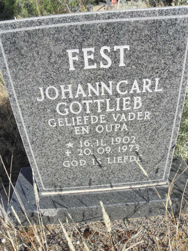 FEST Johann Carl Gottlieb 1902-1973