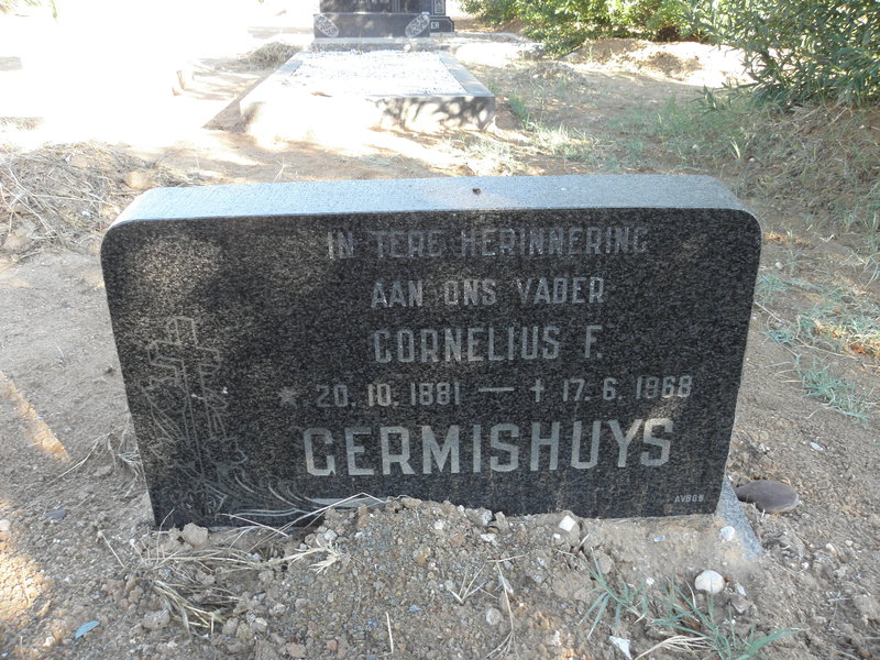 GERMISHUYS Cornelius F. 1881-1968