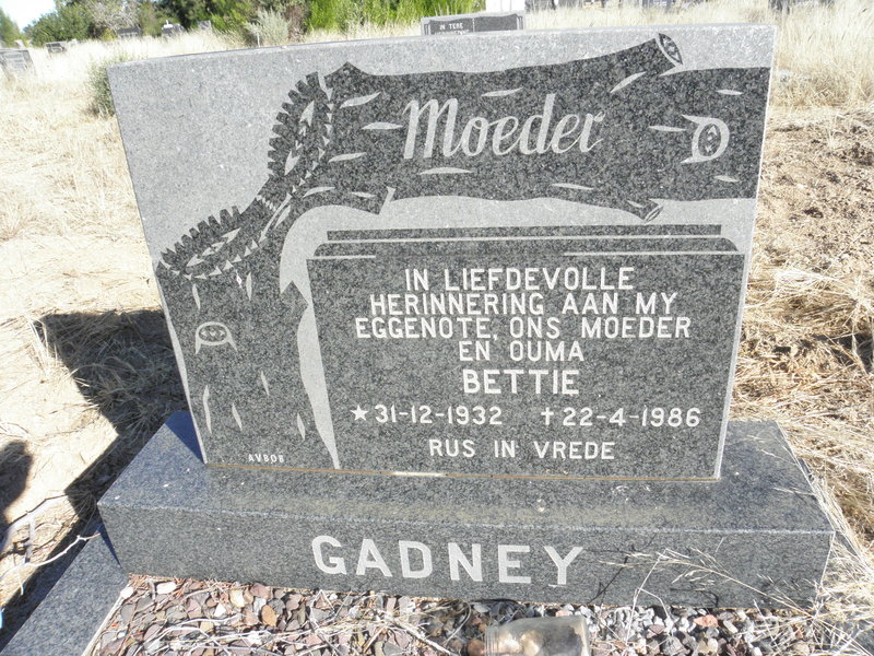 GADNEY Bettie 1932-1986