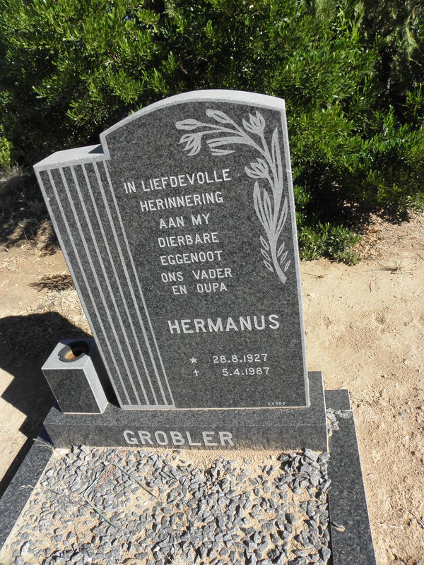 GROBLER Hermanus 1927-1987