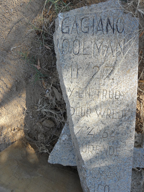 GAGIANO ?rista nee MOOLMAN 1927-1954