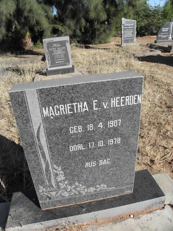 HEERDEN Magrietha E., v 1907-1978
