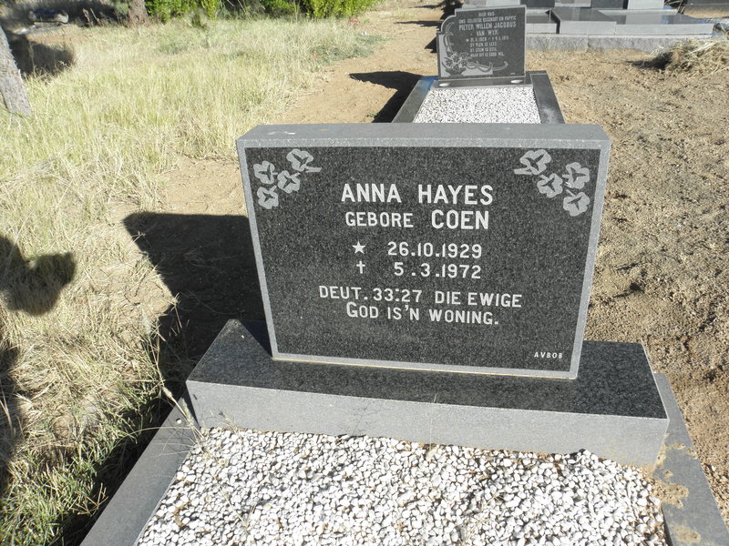 HAYS Anna nee COEN 1929-1972