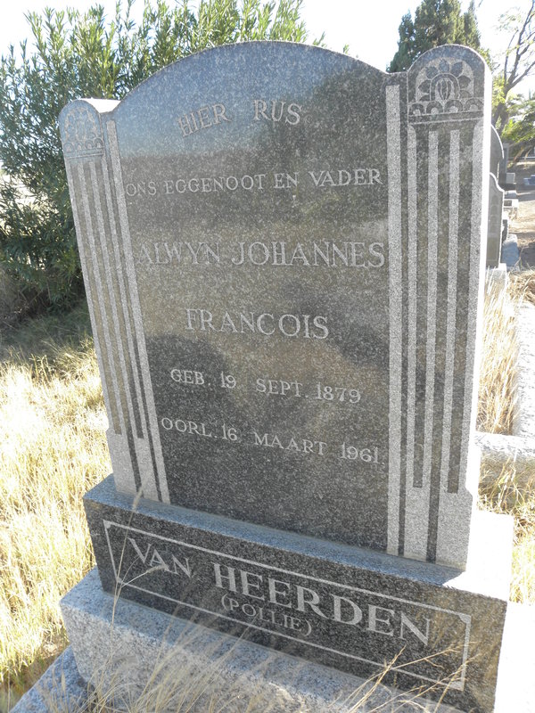 HEERDEN Alwyn Johannes Francois, van 1879-1961
