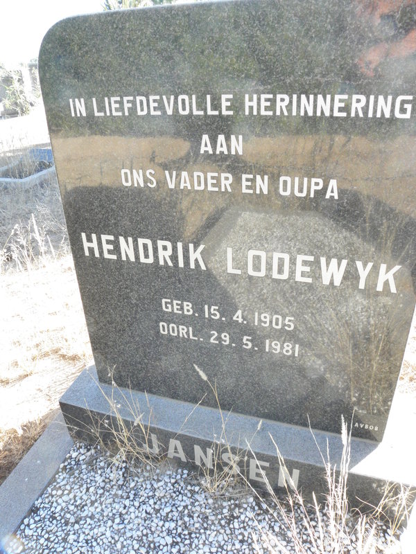 JANSEN Hendrik Lodewyk 1905-1981