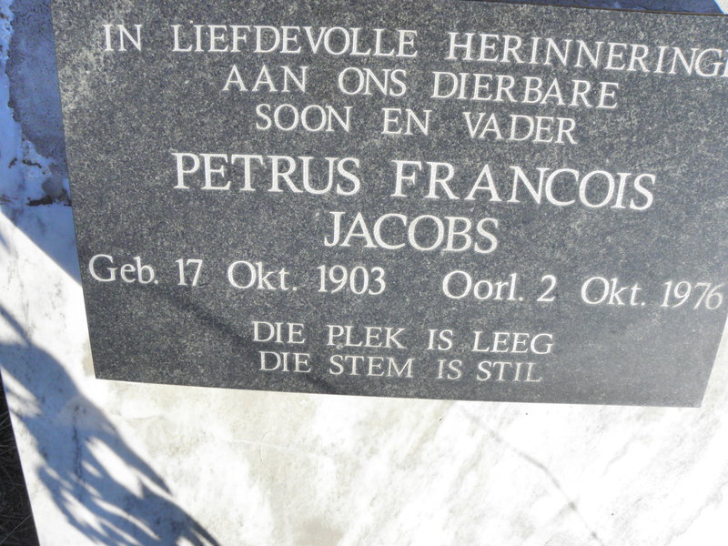 JACOBS Petrus Francois 1903-1976