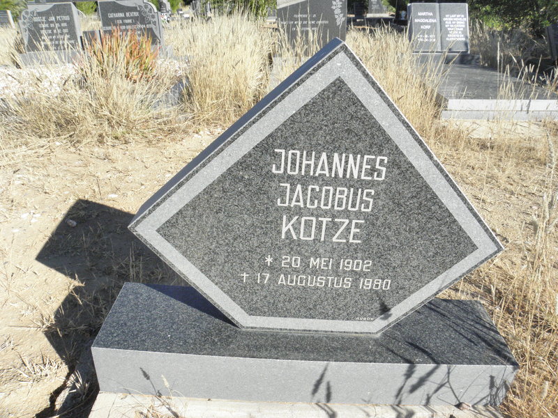 KOTZE Johannes Jacobus 1902-1980