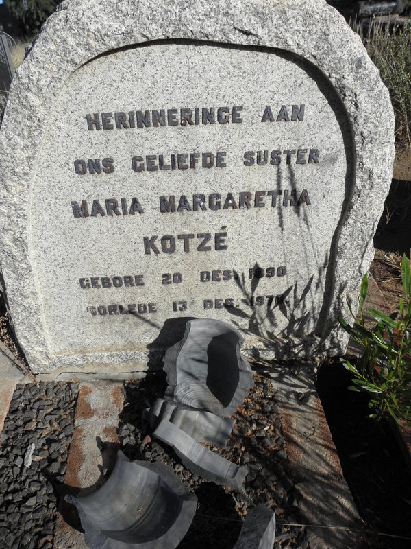 KOTZÉ Maria Margaretha 1890-1978