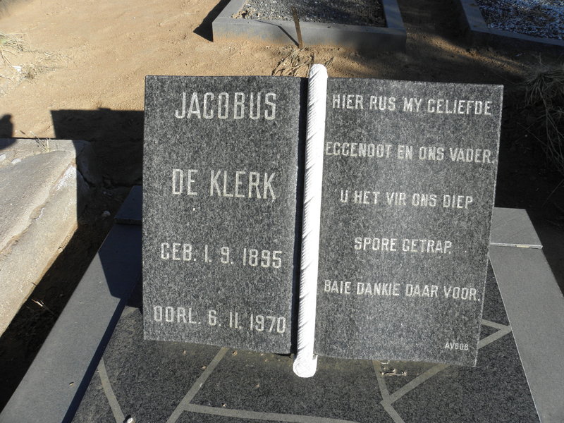 KLERK Jacobus, de 1895-1970