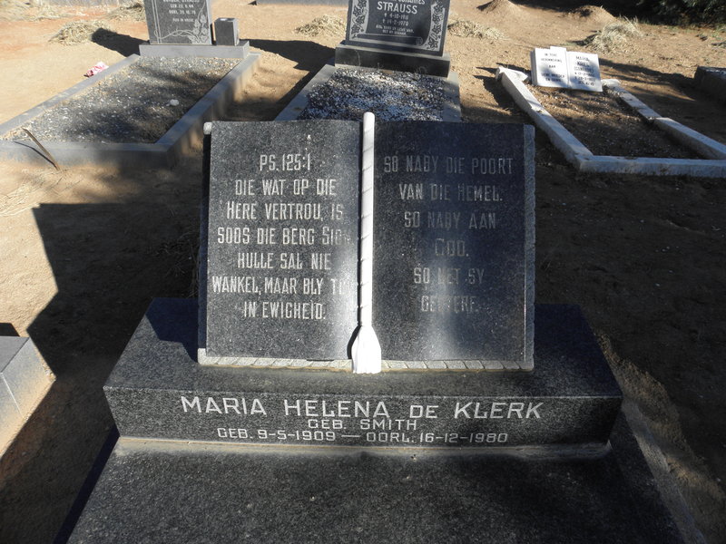 KLERK Maria Helena, de nee SMITH 1909-1980