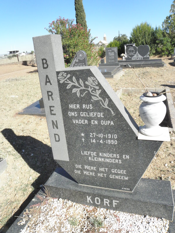 KORF Barend 1910-1990