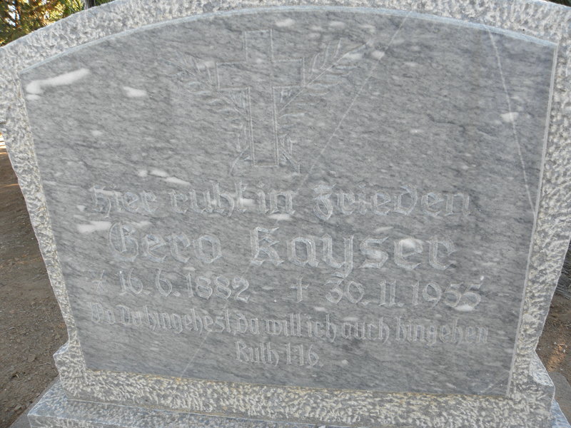 KAYSER Gero 1882-1955