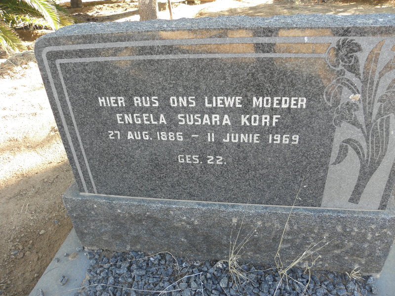 KORF Engela Susara 1886-1969