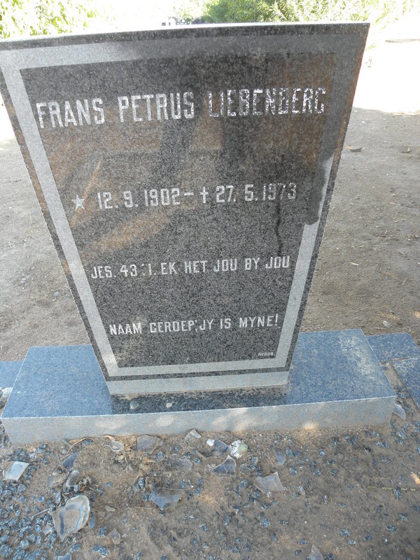 LIEBENBERG Frans Petrus 1902-1973