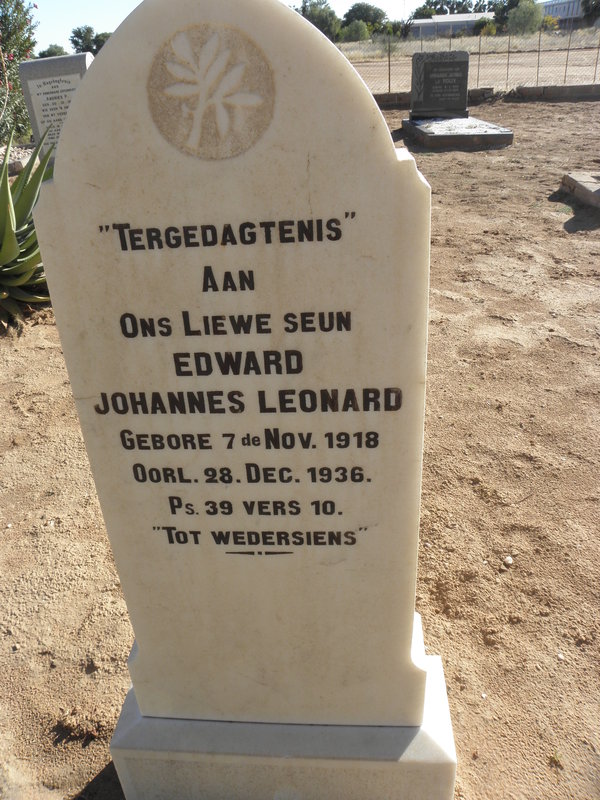 LEONARD Edward Johannes 1918-1936