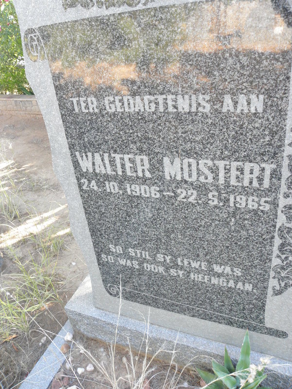 MOSTERT Walter 1906-1965