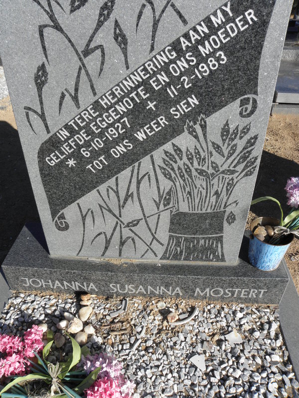 MOSTERT Johanna Susanna 1927-1983