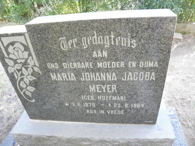 MEYER Maria Johanna Jacoba nee HOFFMAN 1875-1964