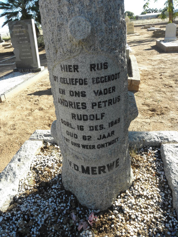 MERWE Andries Petrus Rudolf, v.d. -1949