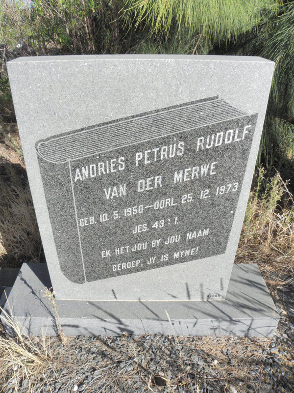MERWE Andries Petrus Rudolf, van der 1950-1973