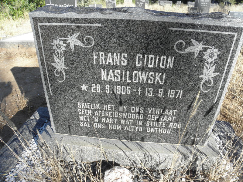 NASILOWSKI Frans Gidion 1905-1971