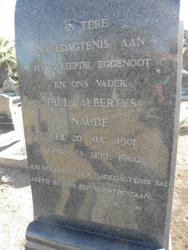 NAUDE Paul Albertus 1901-1960