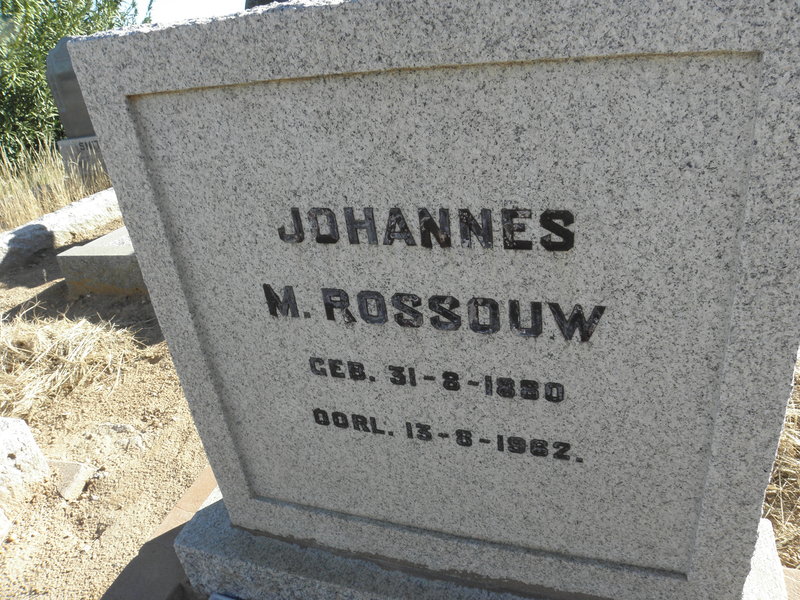 ROSSOUW Johannes M. 1880-1962