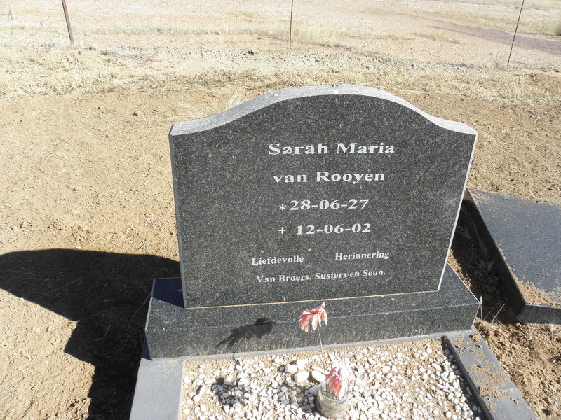 ROOYEN Sarah Maria, van 1927-2002