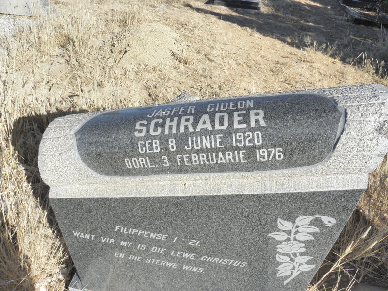 SCHRADER Jasper Gideon 1920-1976