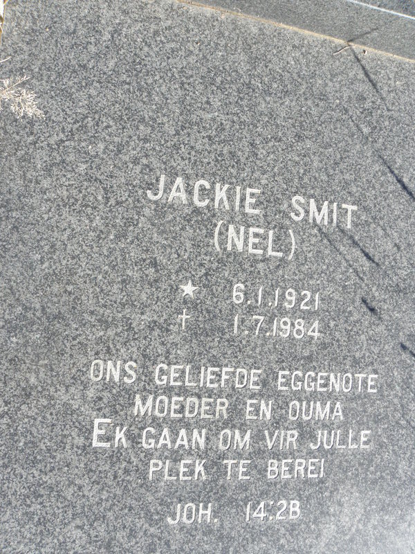 SMIT Jackie nee NEL 1921-1984