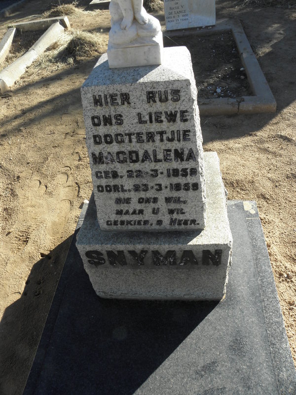 SNYMAN Magdalena 1959-1959