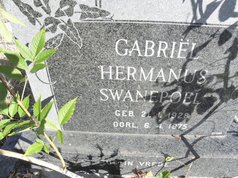 SWANEPOEL Gabriël Hermanus 1928-1975