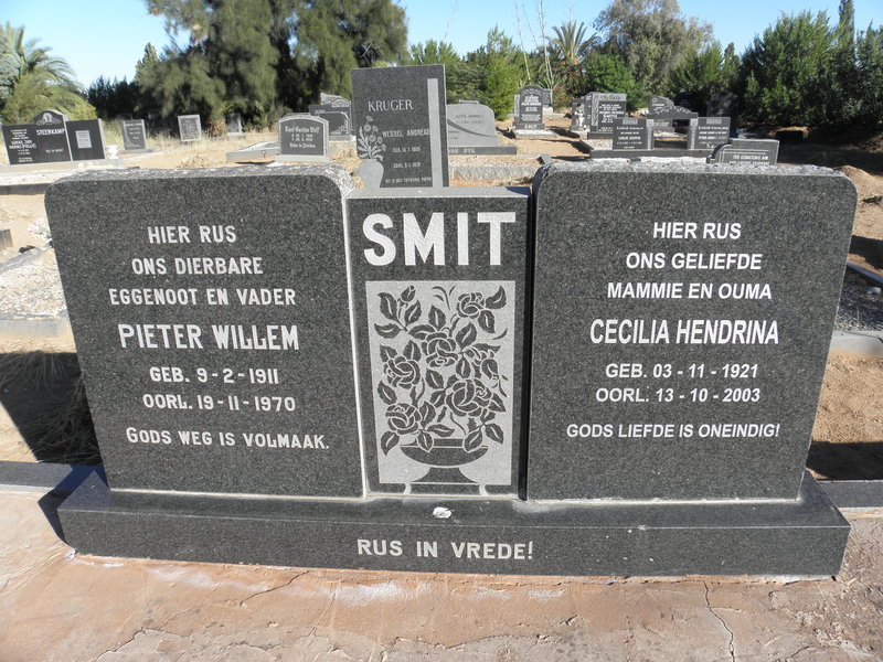 SMIT Pieter Willem 1911-1970 &amp; Cecilia Hendrina 1921-2003