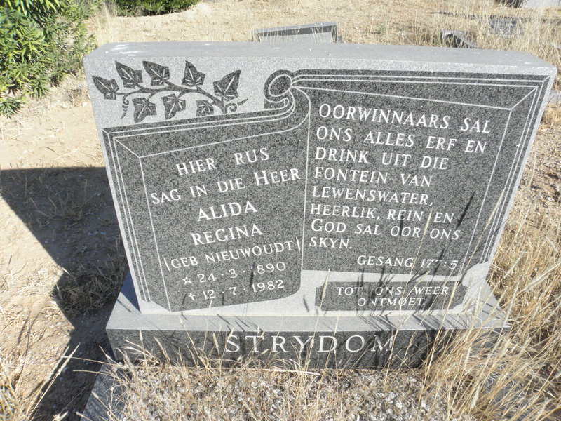 STRYDOM Alida Regina geb NIEUWOUDT 1890-1982