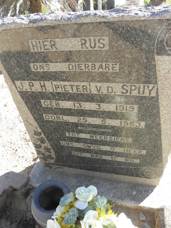 SPUY J.P.H., v.d 1919-1953