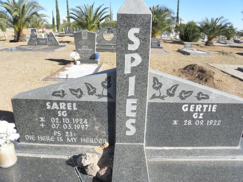 SPIES S.G. 1924-1997 &amp; G.Z. 1922-