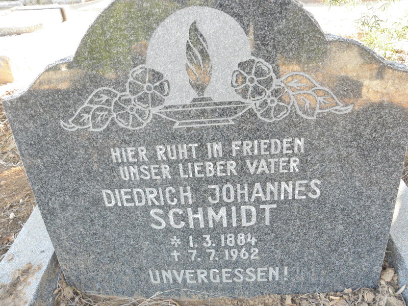 SCHMIDT Diedrich Johannes 1884-1962
