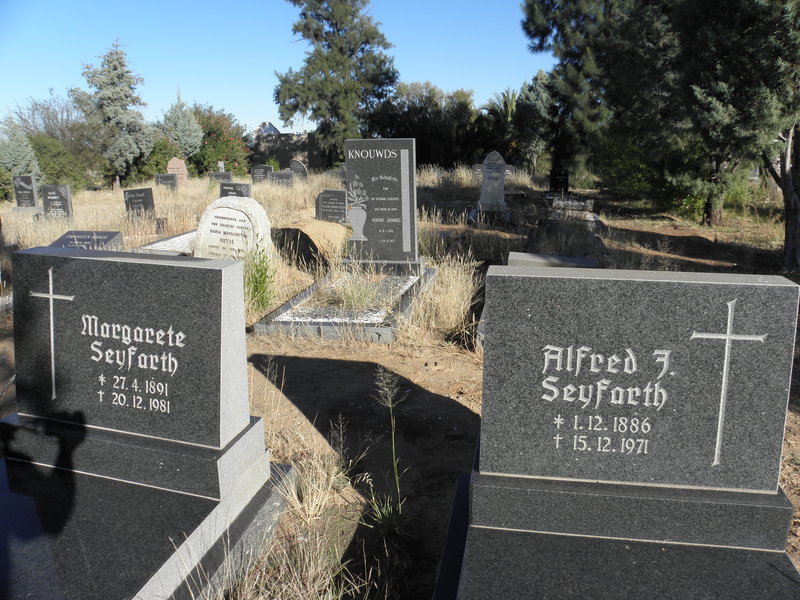 SEYFORTH Alfred F. 1886-1971 &amp; Margarete 1891-1981