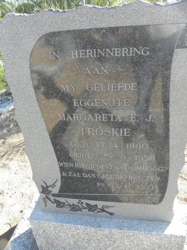 TROSKIE Margareta E.J. 1880-1958