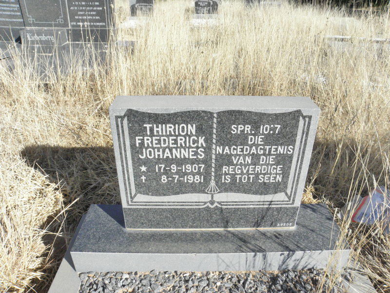 THIRION Frederick Johannes 1907-1981