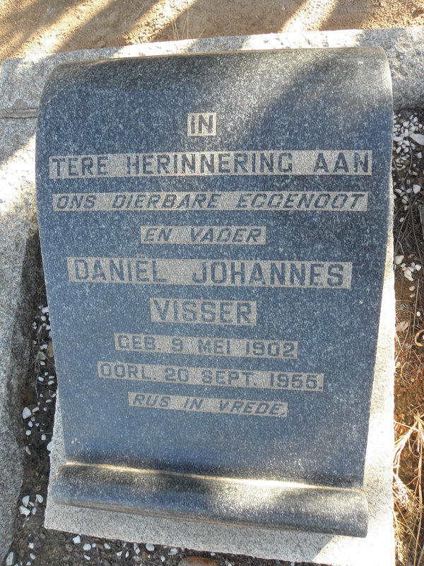 VISSER Daniel Johannes 1902-1955
