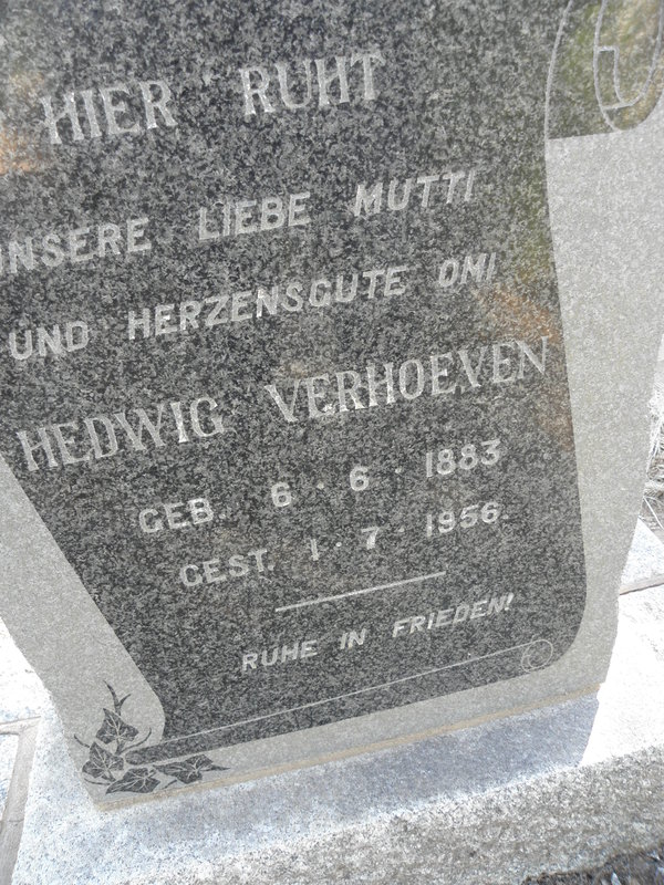 VERHOEVEN Hedwig 1883-1956