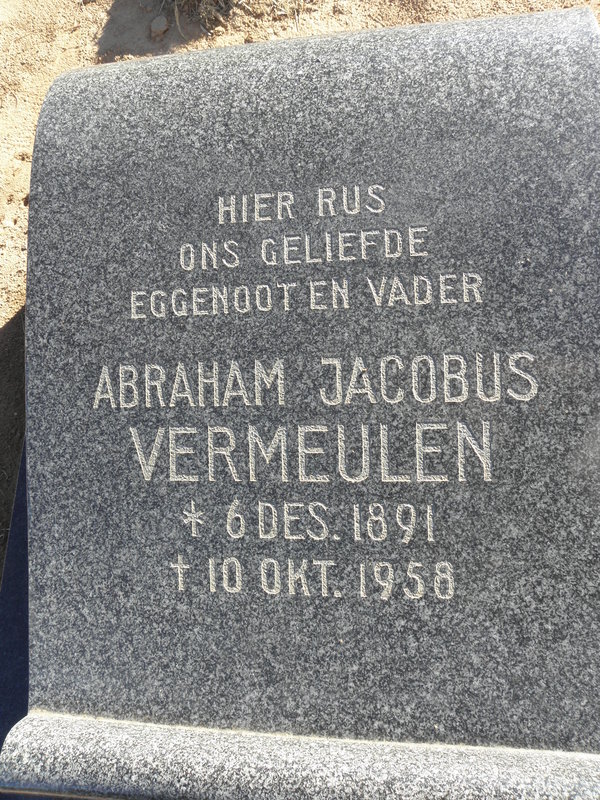 VERMEULEN Abraham Jacobus 1891-1958